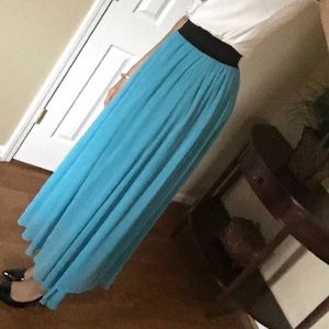 Rue 21 Turquoise A-line Maxi Skirt